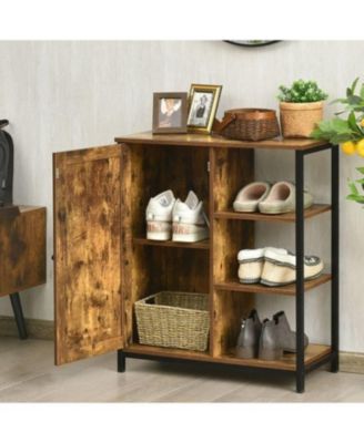 Modern Industrial Wood Sideboard Buffet Storage Cabinet with Shelves for Stylish Organization