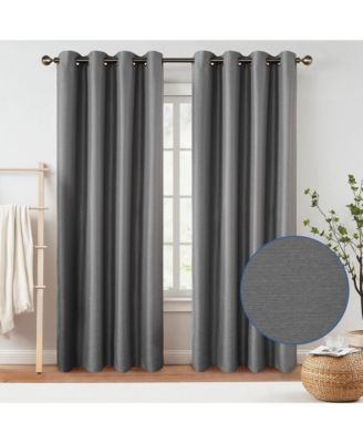 Texture Room Darkening Grommet Curtains Pair, 52"X96"