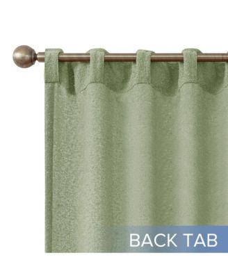 Boucle Light Filtering Back Tab Single Curtain Panel, 52"X96"