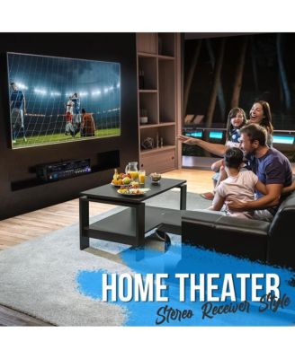 6-Channel Bluetooth Home Theater Amplifier - Built-in Cooling Fan, Radio Antenna, BT/FM/Optical/Coaxial/HDMI & Dual 10 Band EQ, 2000W Peak Power