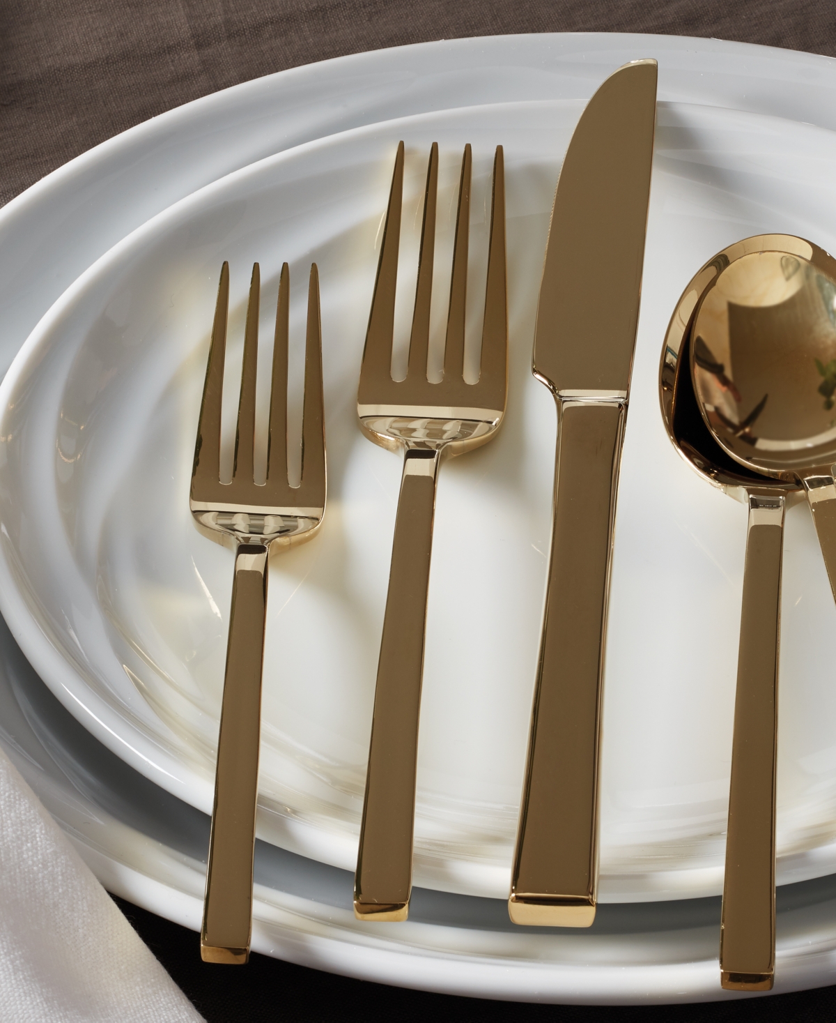 Oneida Allay Champagne Set Of 6 Everyday Flatware Dinner Forks In Metallic,stainless