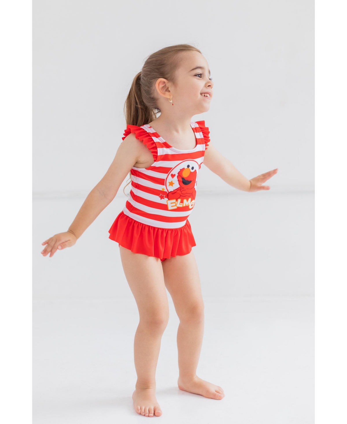Sesame Street Baby Girls Elmo One Piece Bathing Suit Dress
