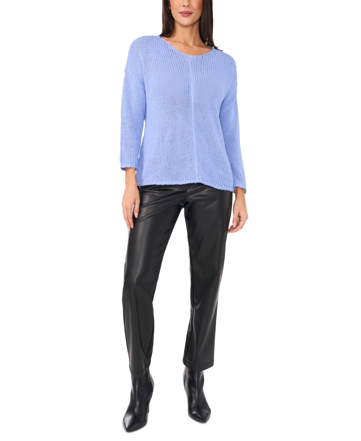 Vince Camuto Boat Neck Sweater In Chambray