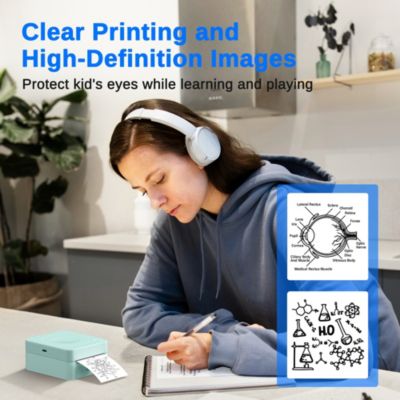 Nelko PM230 Mini Bluetooth Sticker Printer – Portable Thermal Printer with 3 Paper Rolls, Templates for Phone/Tablet – Easy Labeling Anywhere