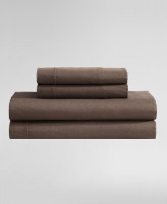 Washed Cotton Percale 4-Pc. Sheet Set, Queen