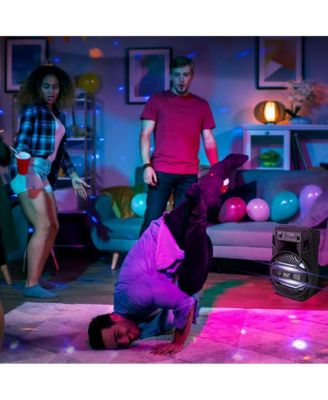 Portable Bluetooth PA Speaker System - 300W Rechargeable Outdoor Bluetooth Speaker Portable PA System w/ 8” Subwoofer 1” Tweeter, Microphone In, Party Lights, MP3/USB, Radio, Remote -PPHP835B