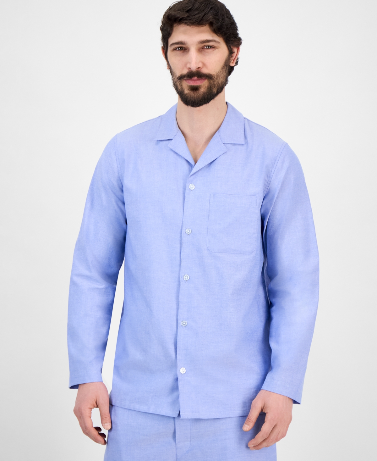 CLUB ROOM MEN'S OXFORD PAJAMA SET, EXCLUSIVELY AT MACY'S 