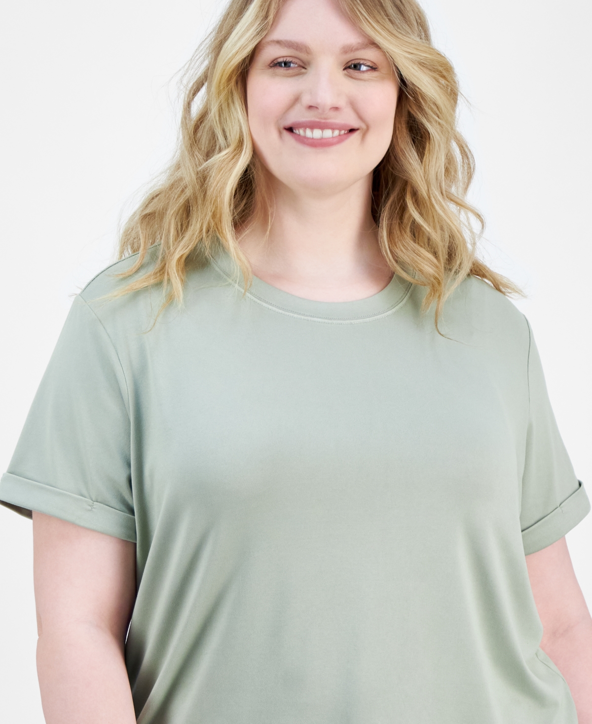 Shop Rebellious One Juniors' Super Soft Crewneck Tee In Desert Sage