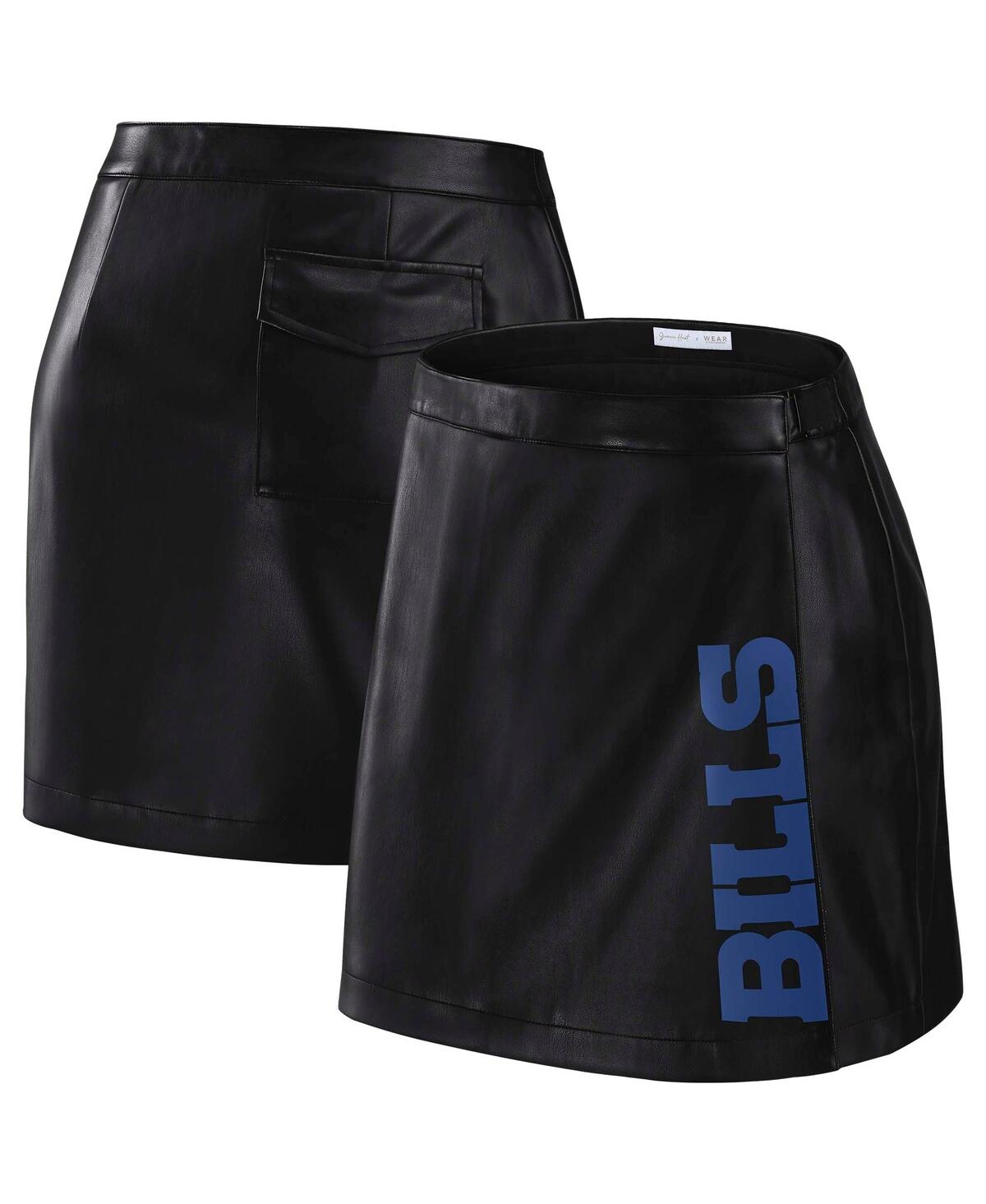 x Gracie Hunt Women's Black Buffalo Bills Wrap Skirt - Black