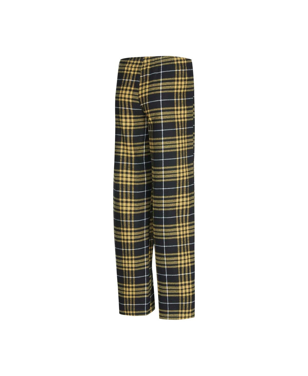 Concepts Sport Women's New Orleans Saints Vector T-shirt Flannel Pants Sleep Set In Black,gold
