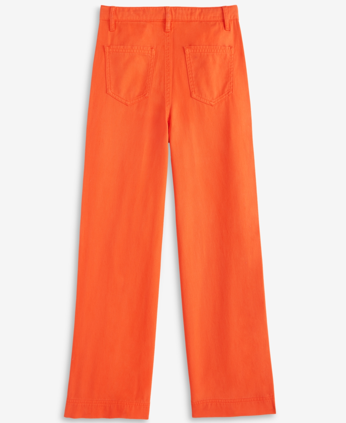 Epic Threads Little & Big Girls Twill Patch-pocket Wide-leg Pants, Exclusively At Macy's In Mandarin R