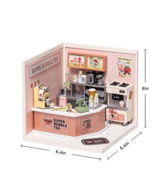 3D Puzzles Plastic House Building Set Toy DIY Miniature Dollhouse Playset Gifts for Teens Adults, Multicolor, 6.40"7.10"6.00"