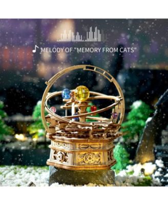 3D Wooden Puzzles Starry Night Series Model Kits Creative Gift for Kids, Beige, 5.3"5.3"6.1"