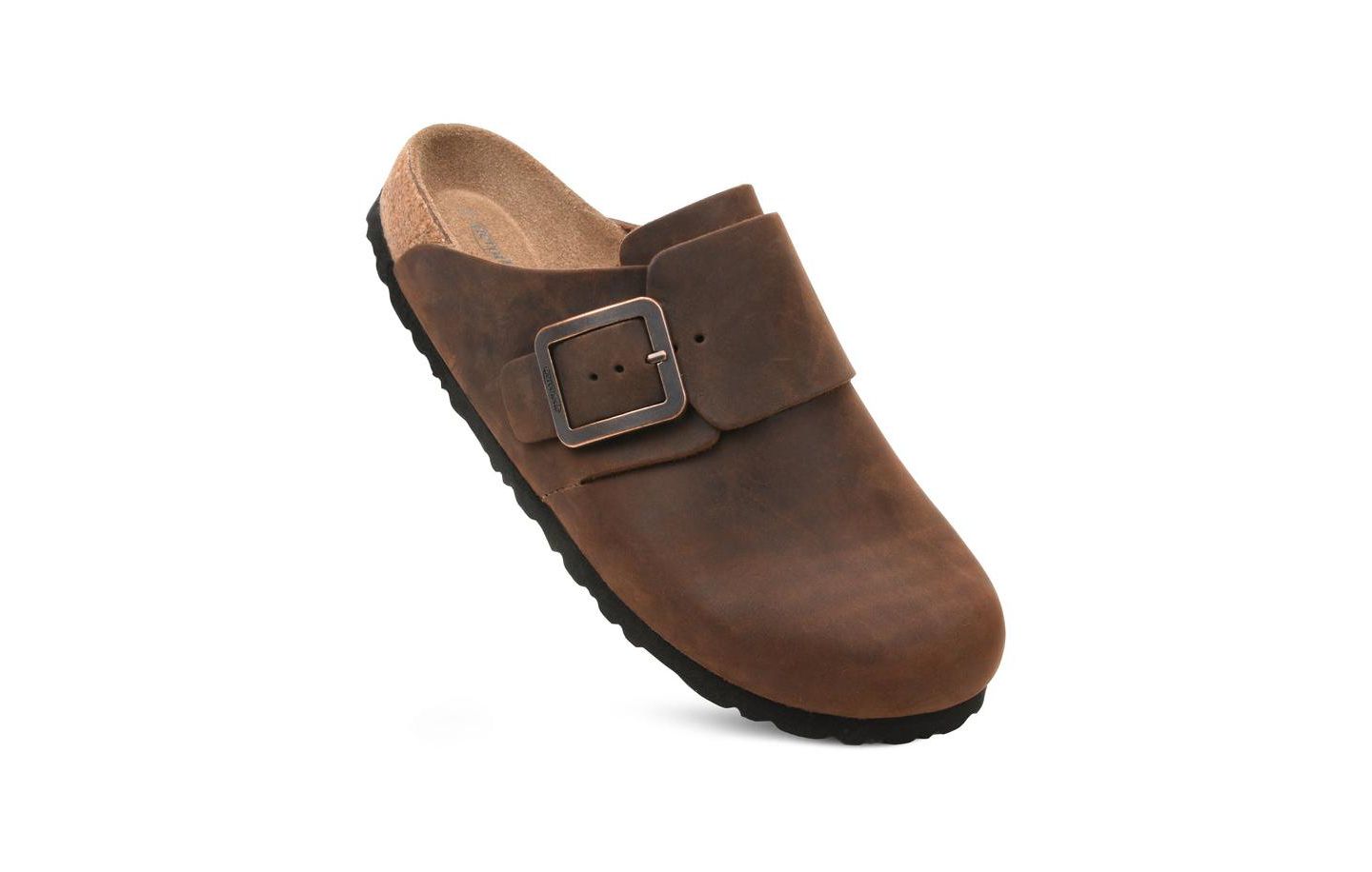 Женские сабо Aerothotic Dakota Genuine Leather Clogs for Women with Arch Support, цвет: Коричневый — фото 1