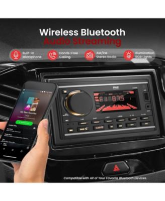 Double DIN Bluetooth MP3 Stereo Receiver with USB, AUX, AM/FM Radio, 300W