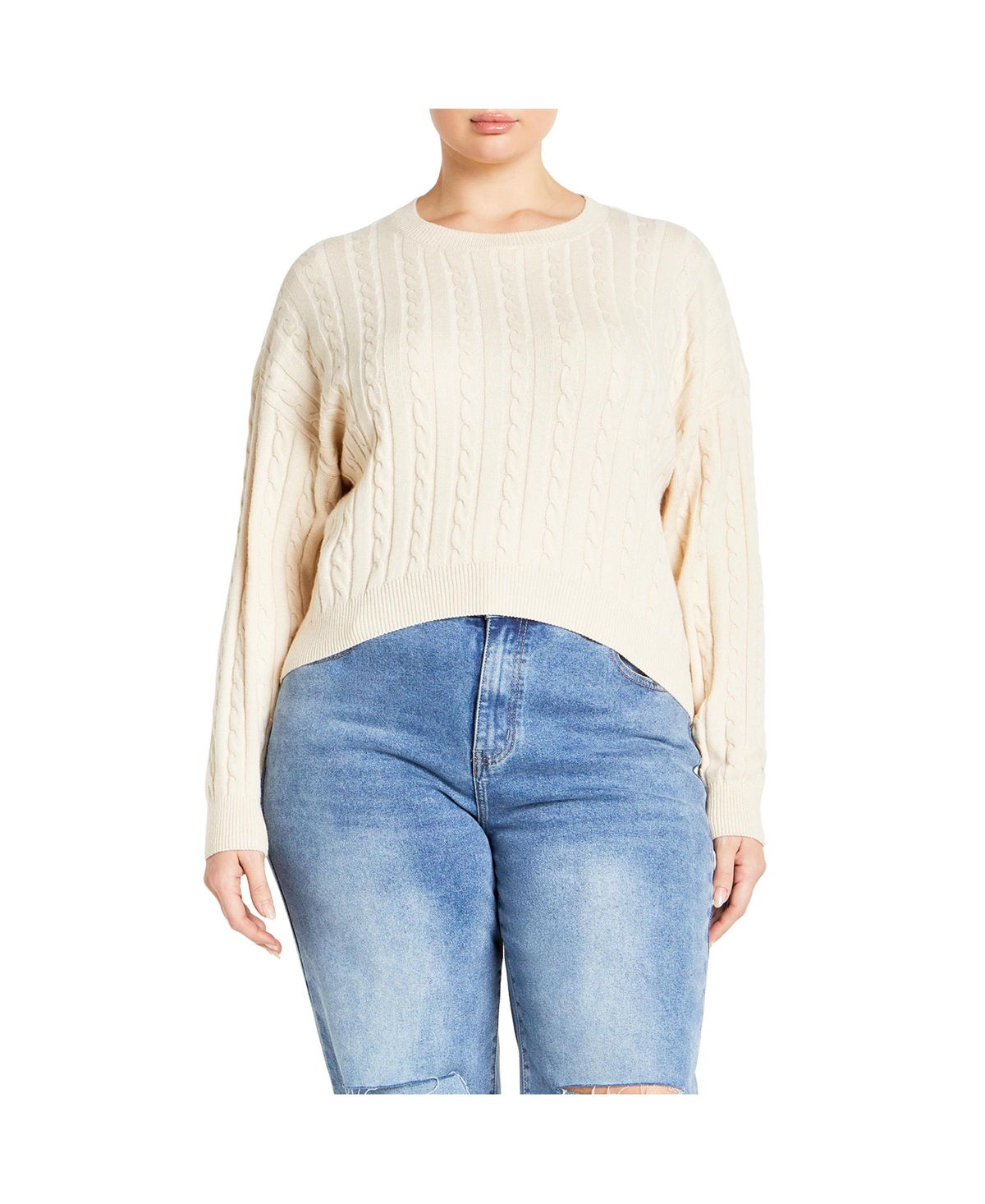 Plus Size Kenia Sweater - Cream