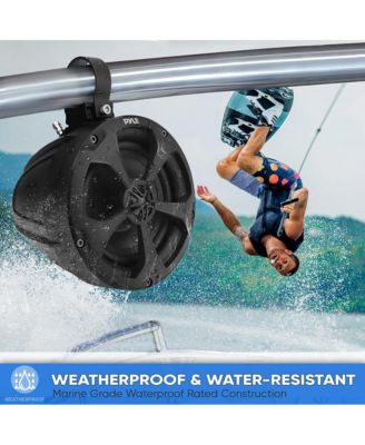 5.25'' Waterproof Off-Road Speakers with 2-Channel Amplifier, 1000W, Chrome