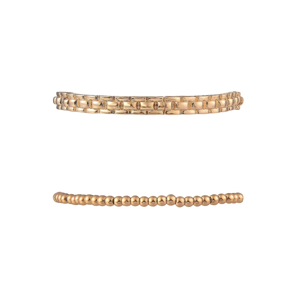 Rachel Rachel Roy 3pc Gold Tone Stretch Bracelet Set