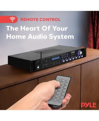 Bluetooth Home Theater Amplifier - Multi-Channel Pro Audio Stereo Pre-Amplifier with USB Charge, MP3/USB/SD Readers, FM Radio, Rack Mount (2000W MAX)