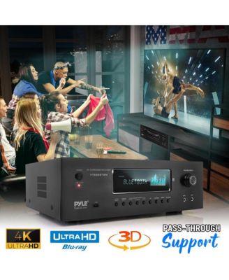 1000W 5.2-Channel Wireless BT Home Theater Receiver with 4K Support and AM/FM/USB/MP3 Playback