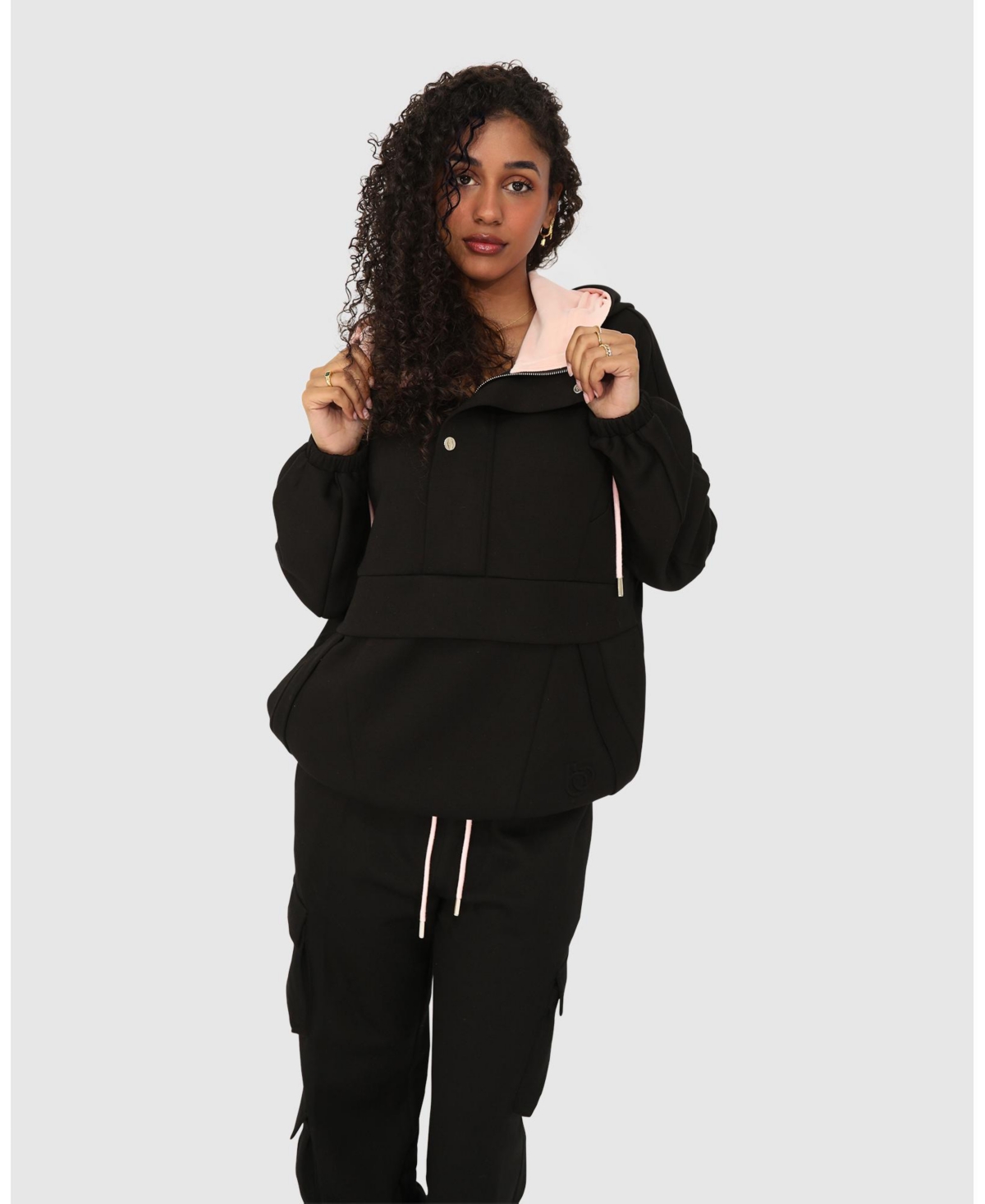 Women's Best Of Me Panelled Hoodie - Black
