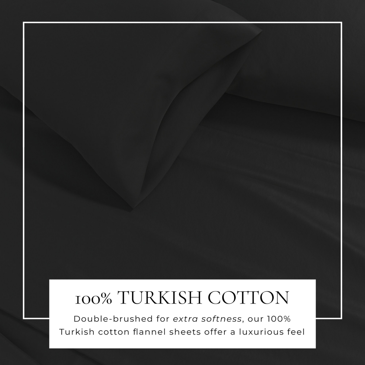 Linery & Co. Turkish Cotton Double-Brushed Solid Color Flannel Bed Sheet Set