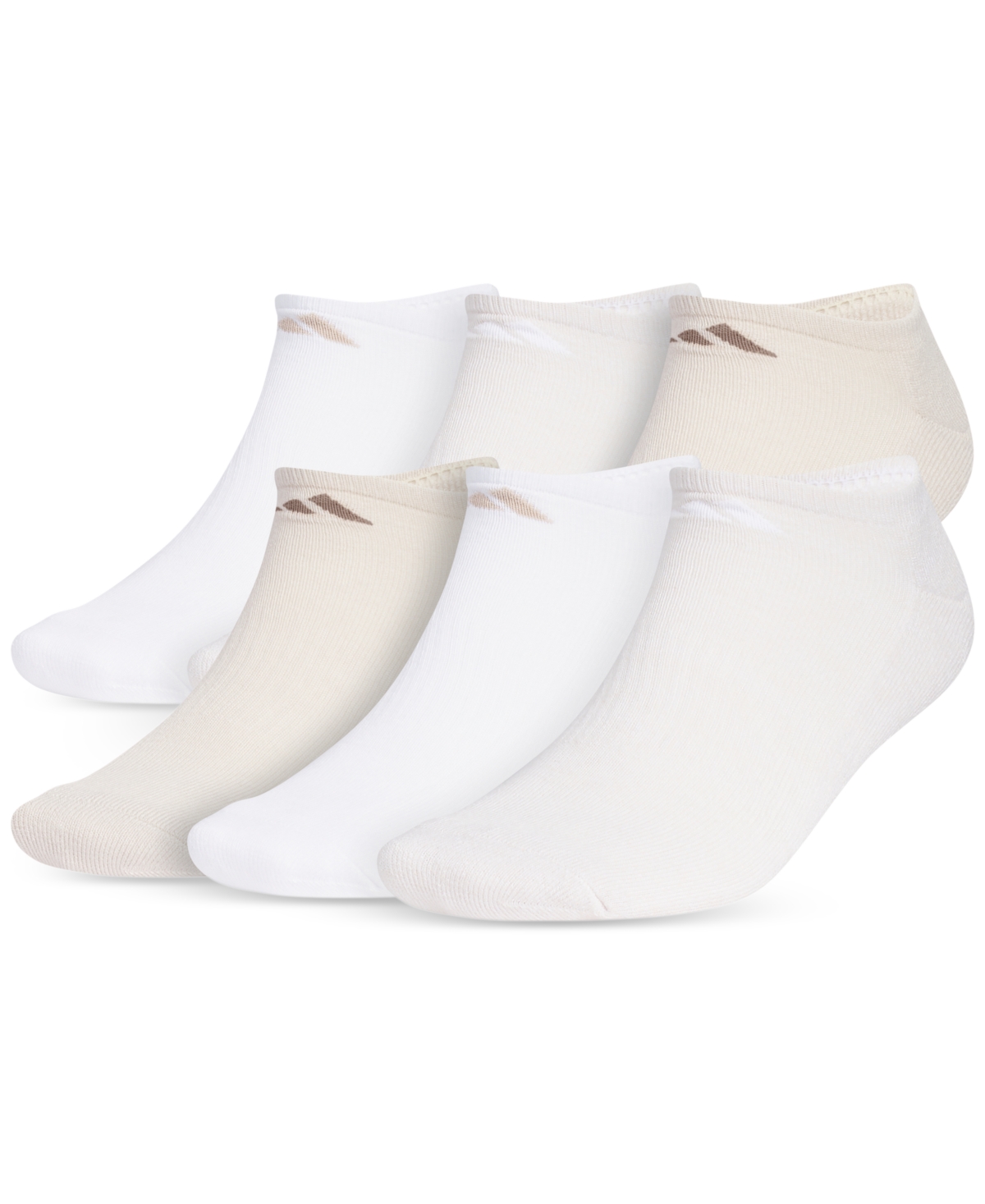 Men's 6pk. Athletic Cushioned No-Show Socks - White/wonder Beige/alumina Beige