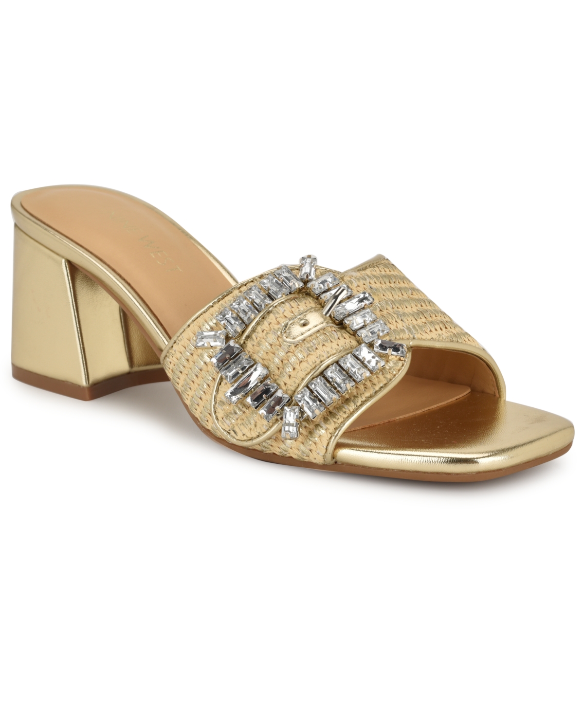 NINE WEST WOMEN'S GEANILA BLOCK HEEL DRESS SANDALS 