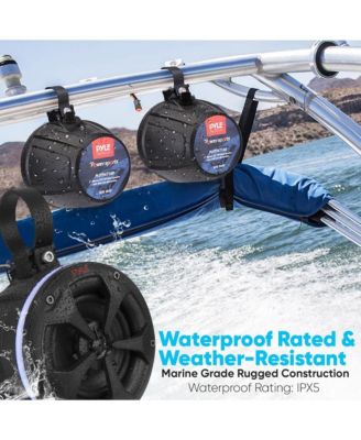 4” Waterproof Off-Road Speakers with RGB Lights & 4-Channel Amplifier, 800W (2 Pairs)
