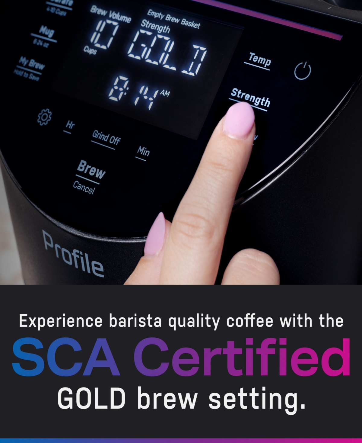 Ge Appliances Profile Smart Grind And Brew Coffee Maker With Podless Single Serve In Black