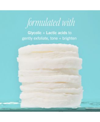 Facial Radiance Pads with Glycolic + Lactic Acids – Exfoliating Pads with AHA, 28 pads