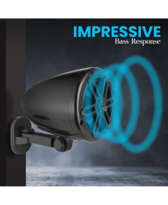 5.25   Waterproof Marine Box Speakers, 180W, 2-Way Off-Road System (Black)