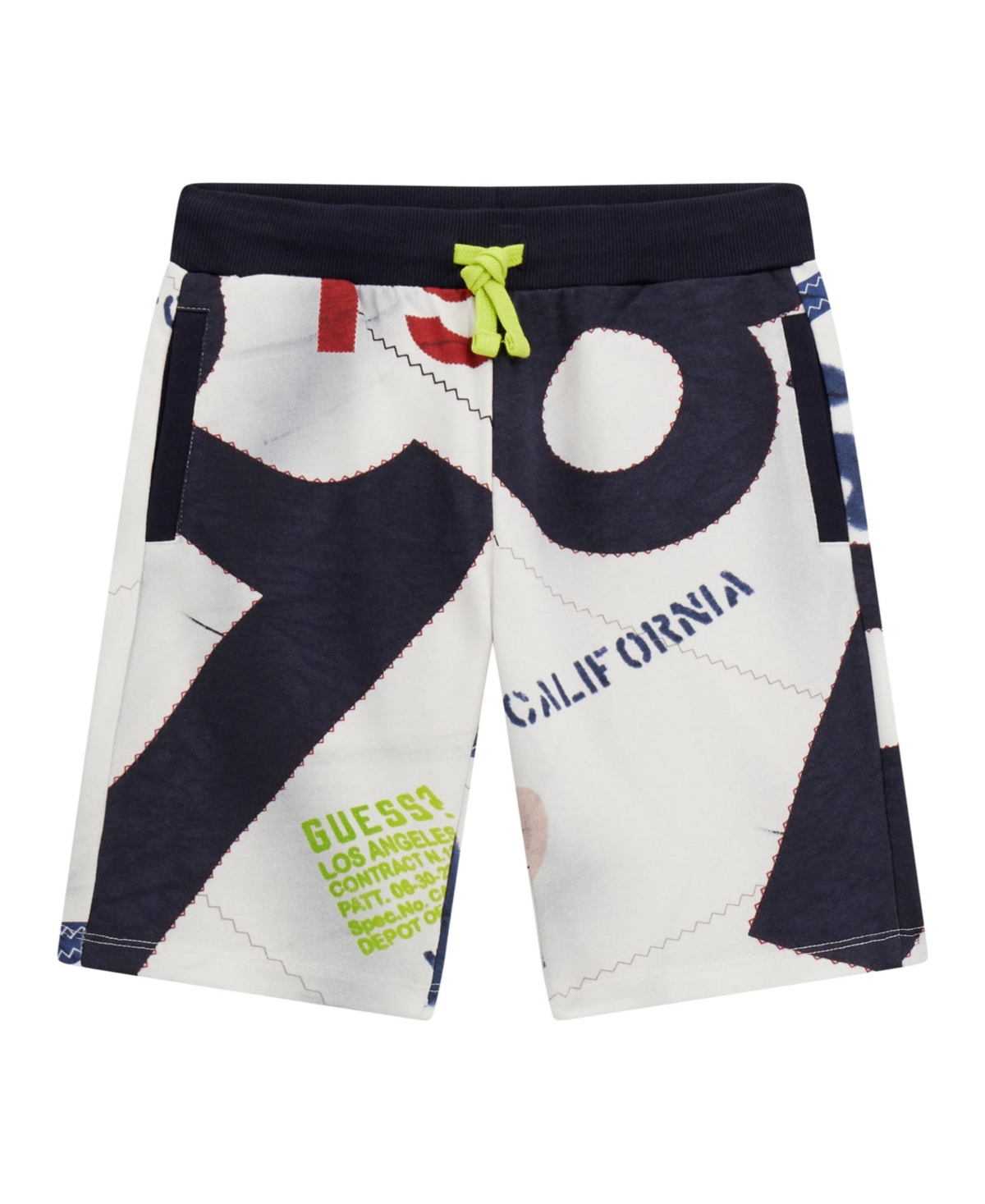 Guess Big Boy Printed Active Shorts In Multi