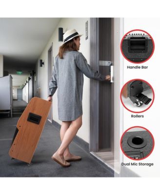 Portable Wireless BT Streaming Loudspeaker with 18.5" Touch Screen & Wireless Microphones