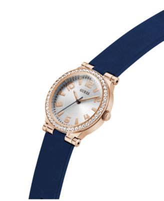 Women's Analog Blue Silicone Watch, 32mm