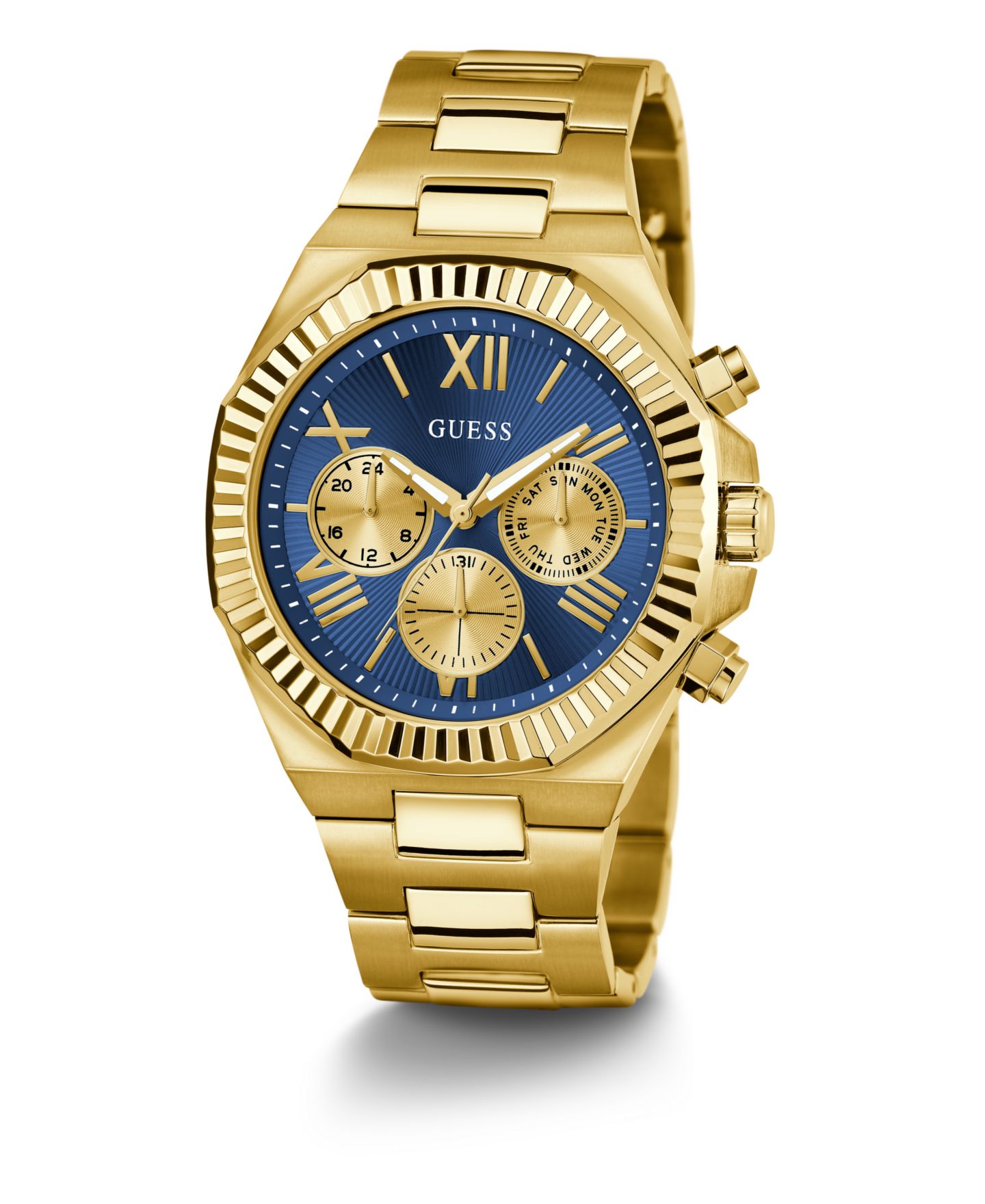Мужские часы GUESS Multi-Function Gold Tone Steel Watch, 44mm — фото 5