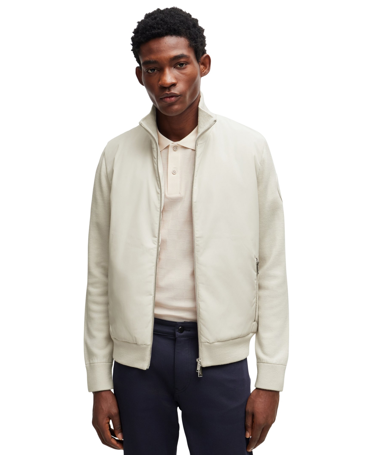 Hugo Boss X Porsche Men's Wool Jacket In Open White
