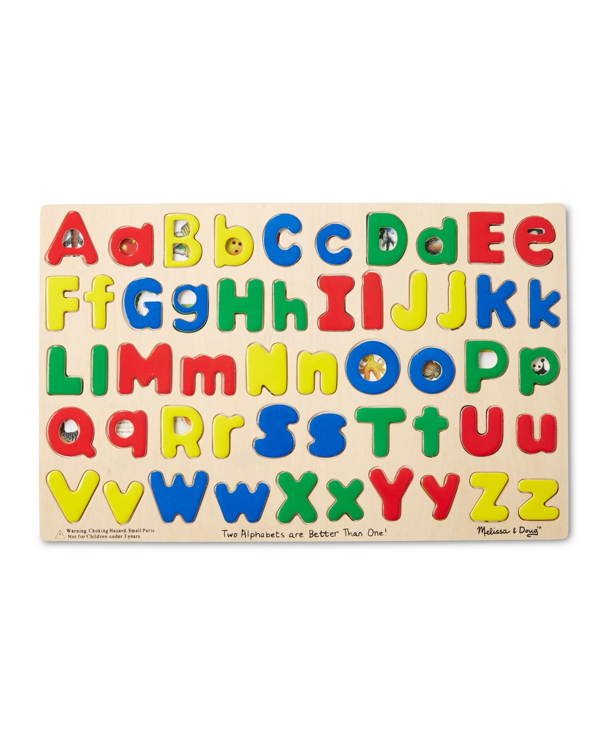Melissa & Doug Upper And Lowercase Alphabet Letter Wooden Puzzle In Multi