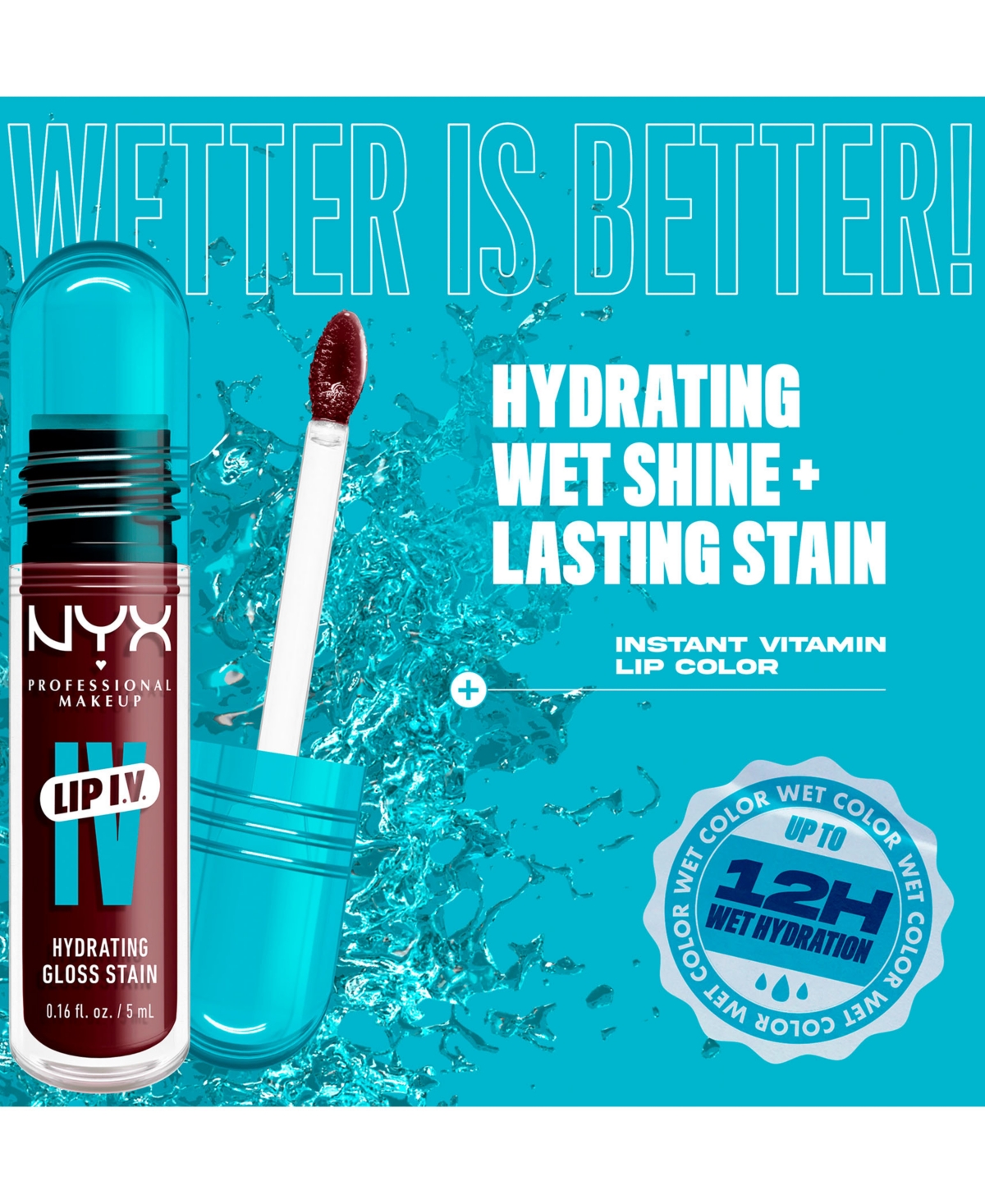 Nyx Professional Makeup Lip Iv Hydrating Gloss Stain In Mauve N Moist