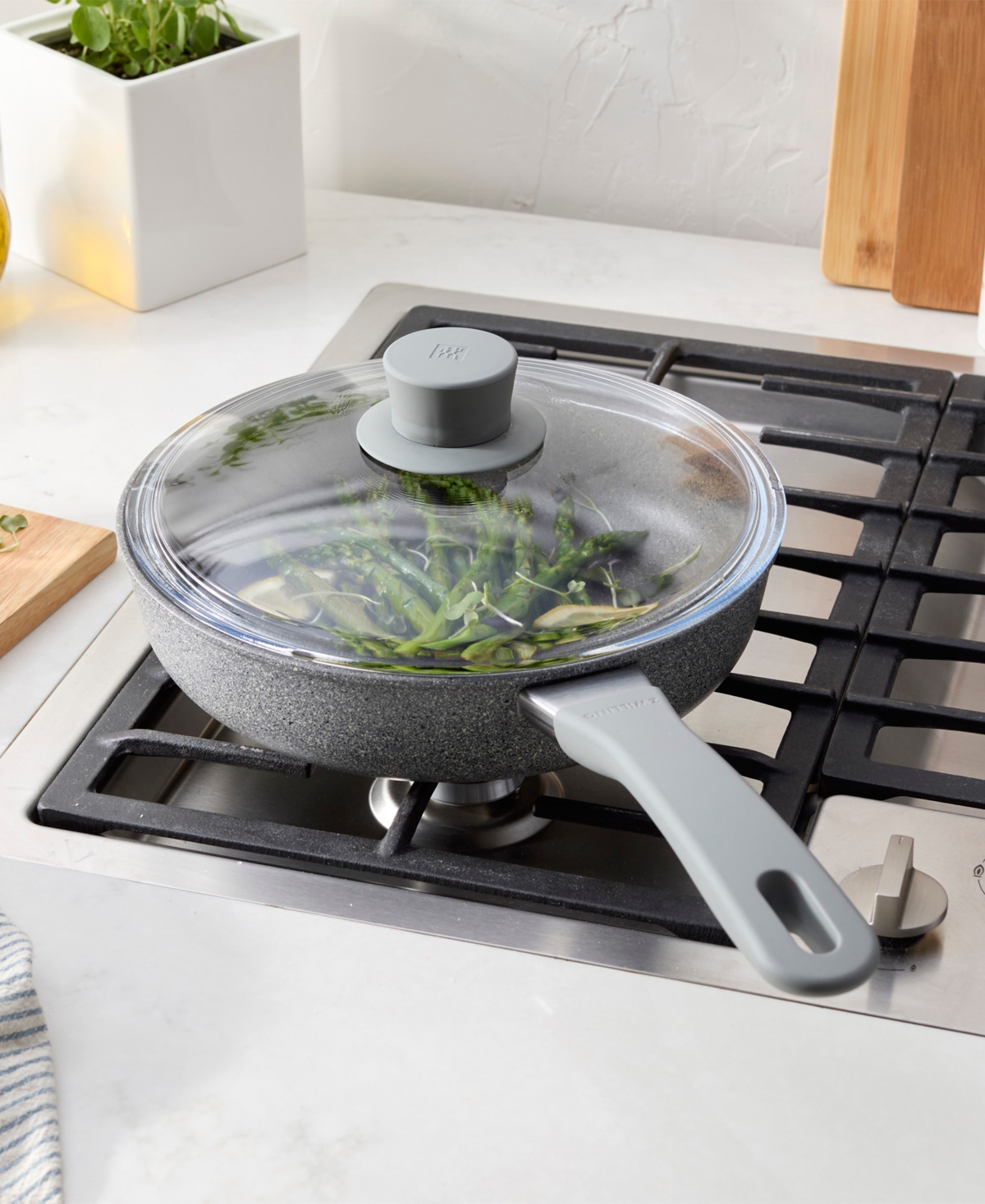 Zwilling Parma Plus Aluminum Nonstick 2.6 Qt Saute Pan With Lid In Gray