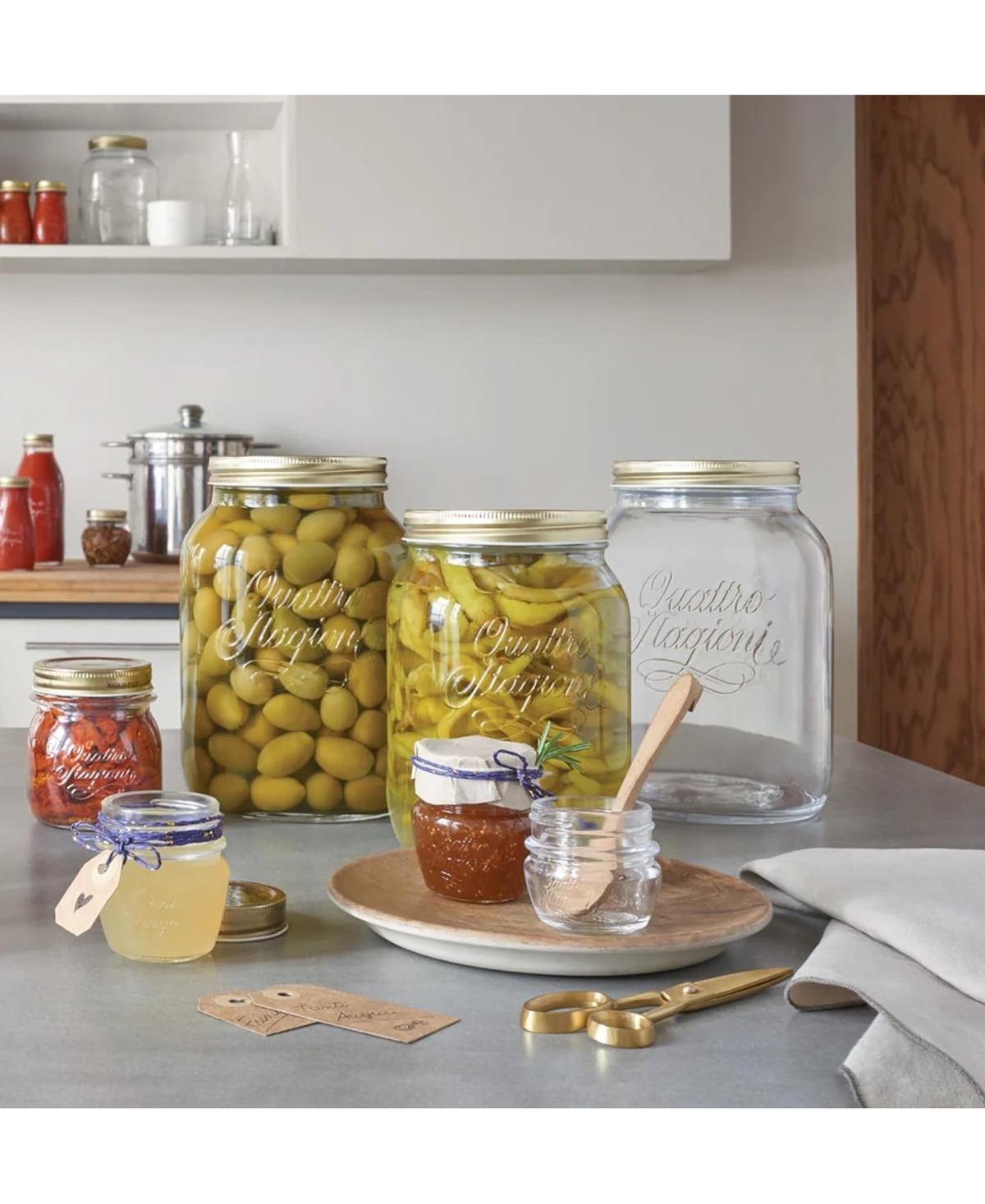 Bormioli Rocco Quattro Stagioni 101.25-oz. Wide-mouth Jar, Set Of 6 In Clear