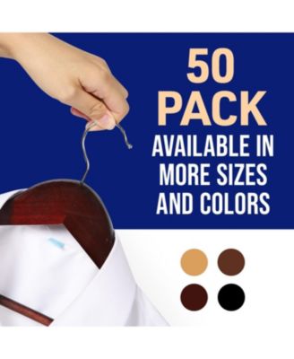 30-piece vintage wooden hanger set with non-slip design and 360° swivel hook.