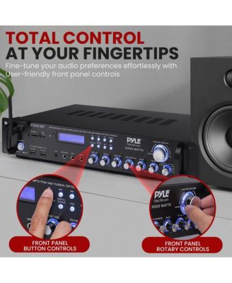 Bluetooth Hybrid Amplifier Receiver - Home Theater Pre-Amplifier with Wireless Streaming Ability, MP3/USB/SD/AUX/FM Radio (3000W MAX)