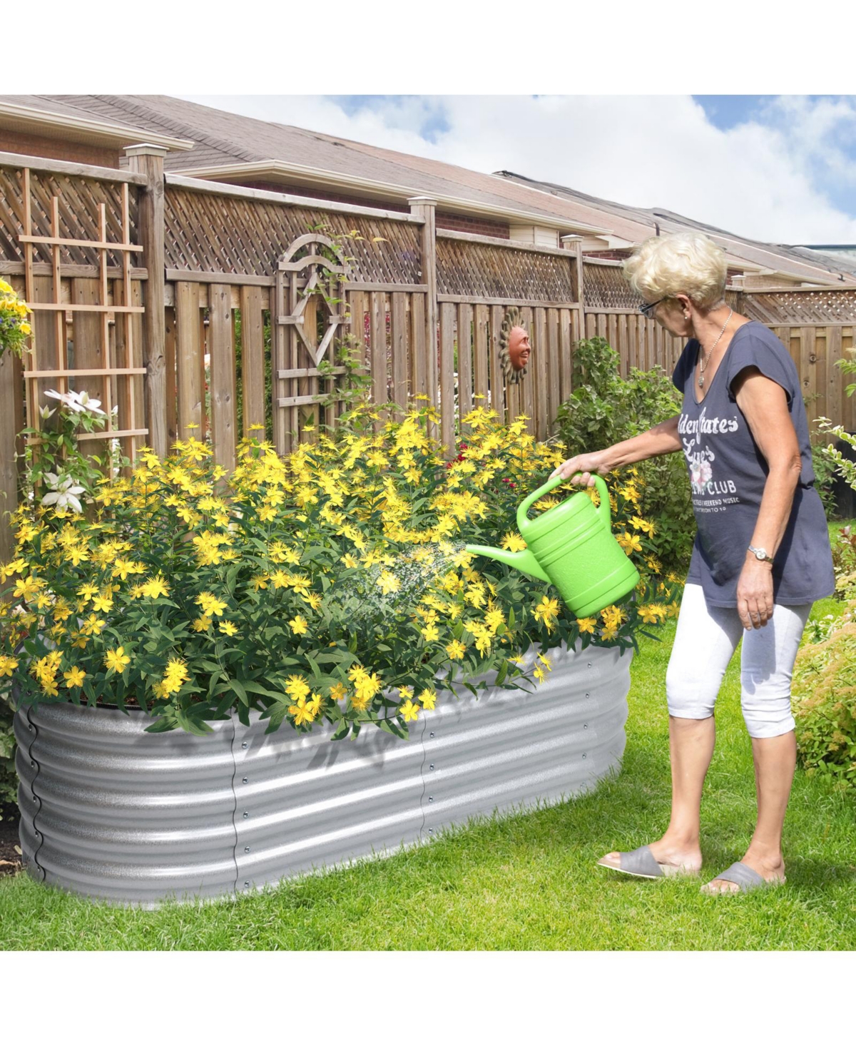 Aoodor Modular Metal Raised Garden Bed - Aluzinc Material