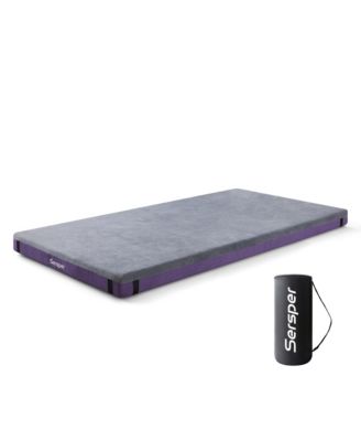 Gel Memory Foam Camping Mattress Sleeping Pad 4 Inch Portable Floor Mat Roll Up