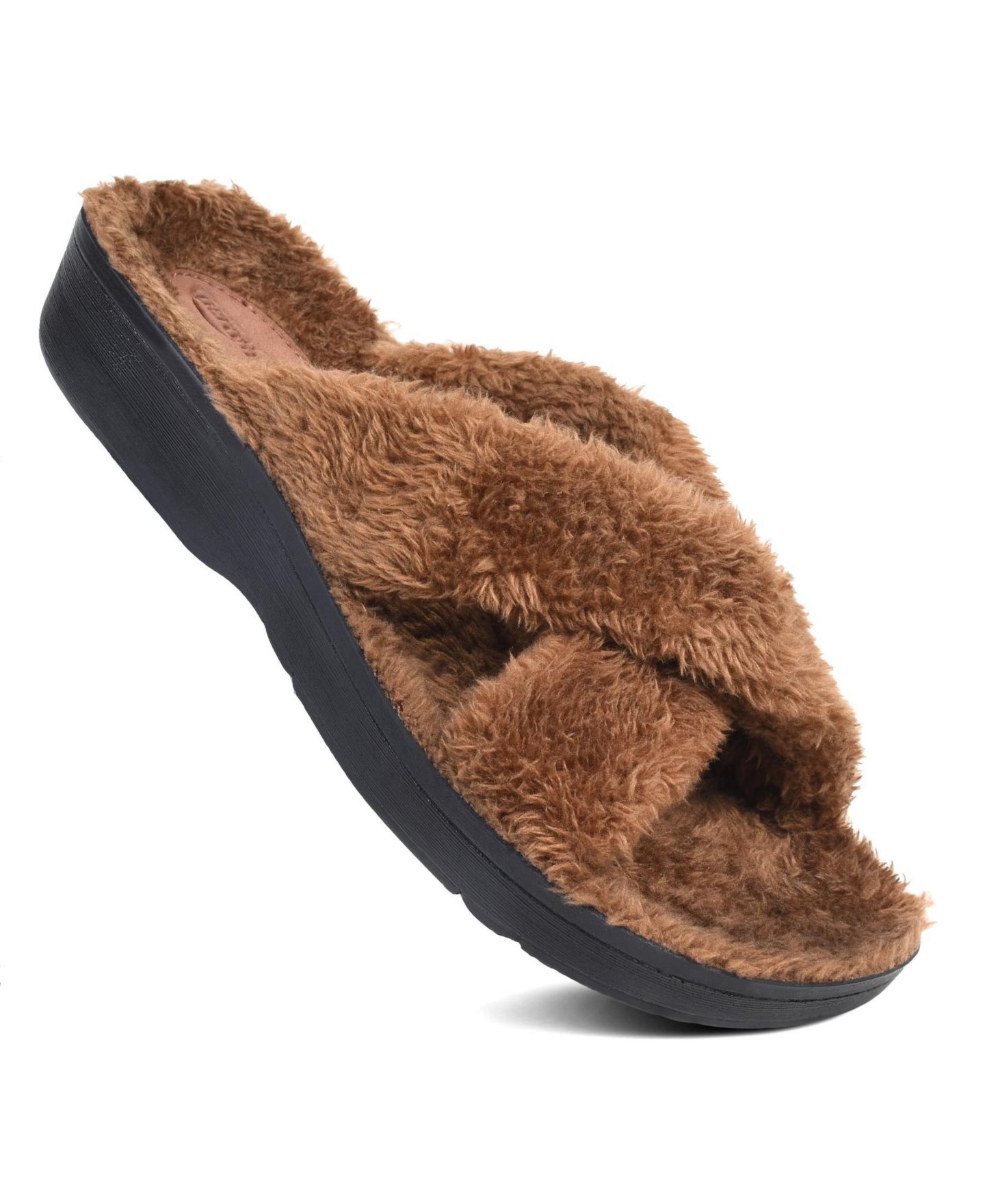 Женские тапочки Aerothotic Lola Soft Cozy Slipper, цвет: Коричневый — фото 1