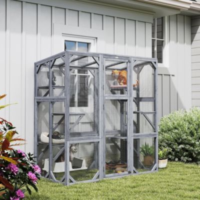 Catio Outdoor Cat Enclosure for 1-3 Cats, 59" x 28" x 60",