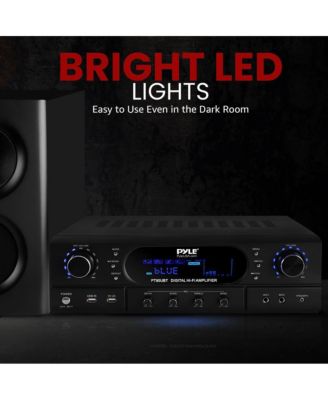 Home Theater Wireless BT Streaming Receiver Amplifier - 2x90W Home Audio Power Amplifier MP3/USB Readers and FM Radio, Dual Channel Wireless Sound Audio Stereo Receiver System