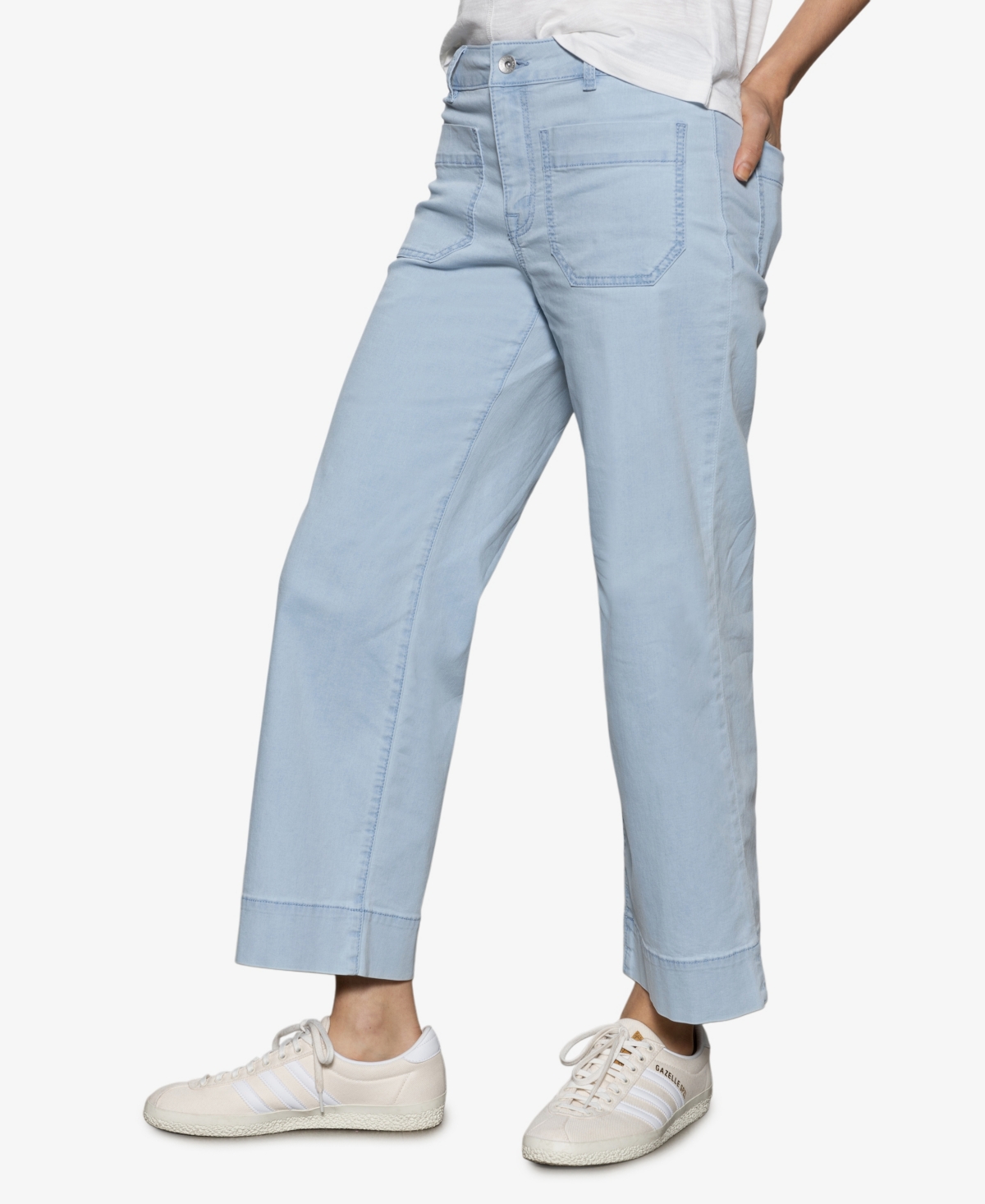 Sanctuary Women's Marine Comfort Stretch Wide Leg Pants In Ultra Pale