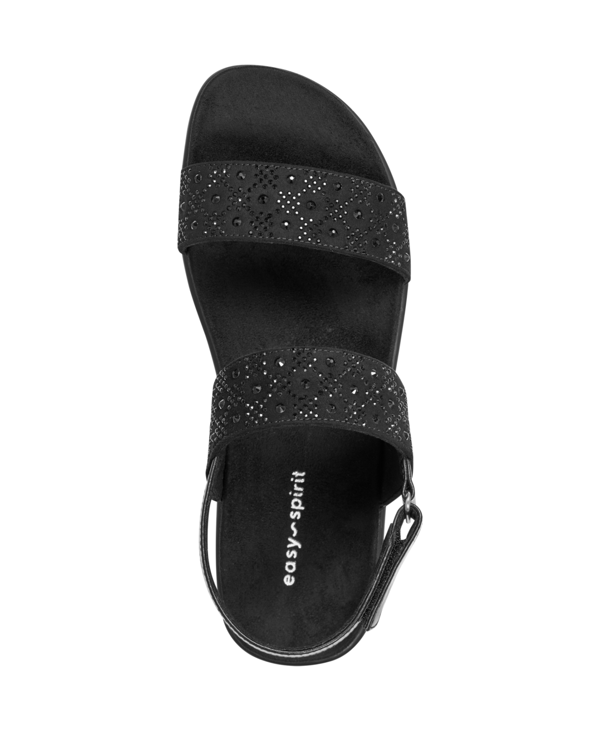 Shop Easy Spirit Women's Haisley Embellished Slingback Sandals In Black